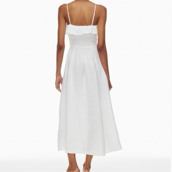 Aritzia Wilfred Portea Linen Dress White - Picture 4 of 8